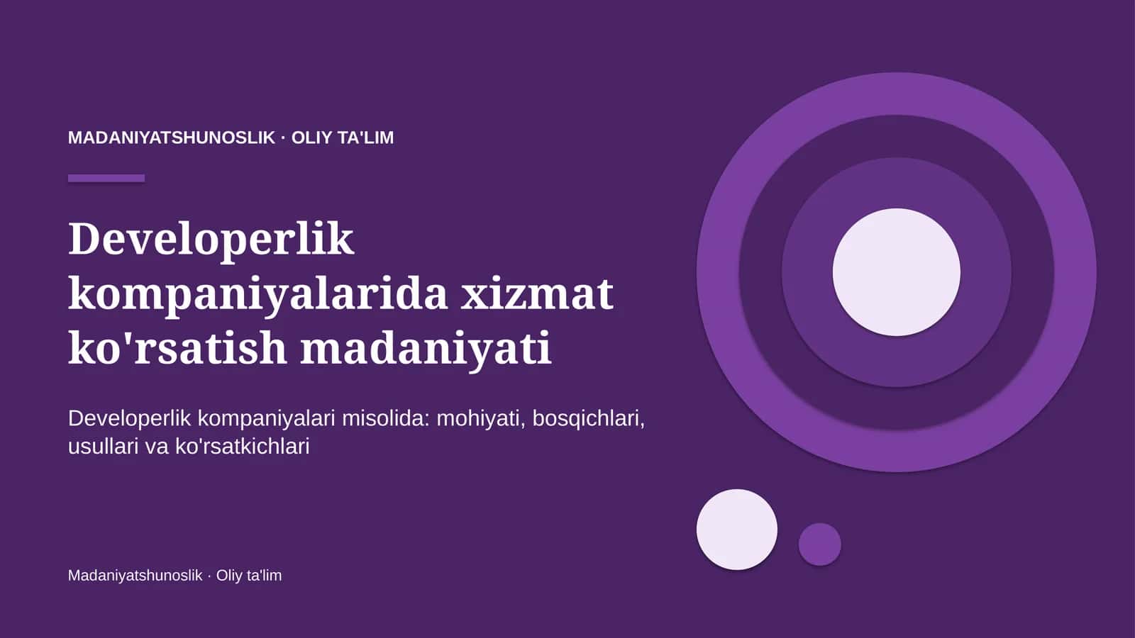 Xizmat ko'rsatish madaniyati: mohiyati