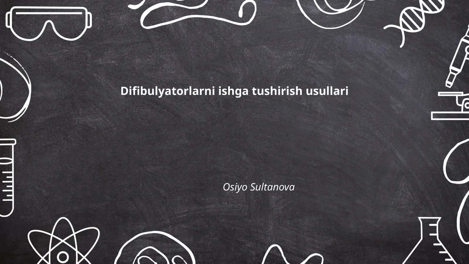 Difibulyatorlarni ishga tushirish usullari