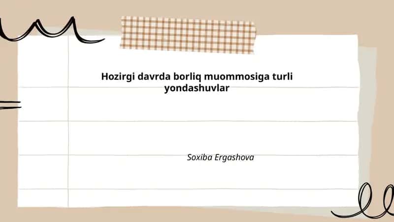 Zamonaviy falsafada borliq tushunchasi