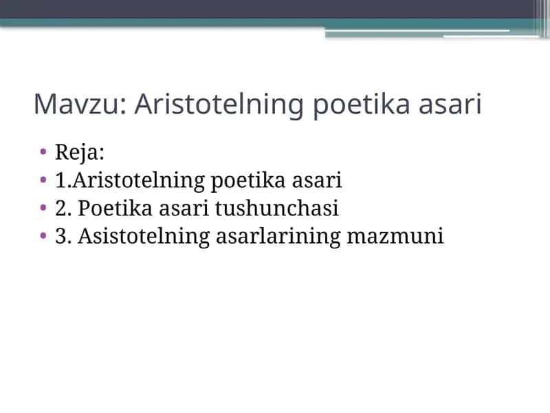 Aristotelning poetika asari