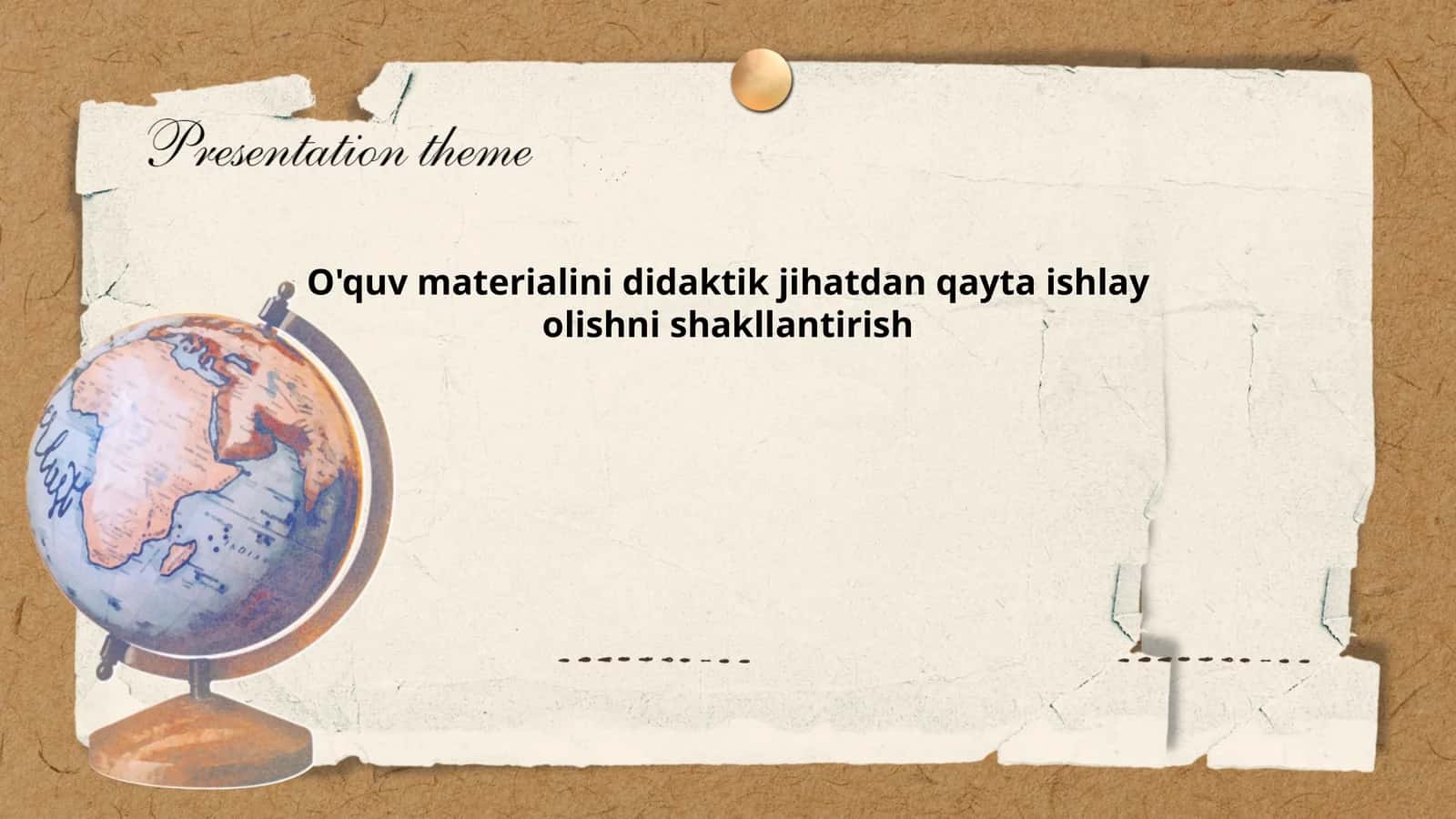 O'quv Materialini Didaktik Jihatdan Qayta Ishlay Olishni Shakllantirish