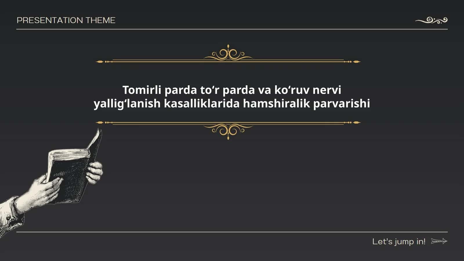 Tomirli parda toʻr parda va koʻruv nervi yalligʻlanish kasalliklarida hamshiralik parvarishi