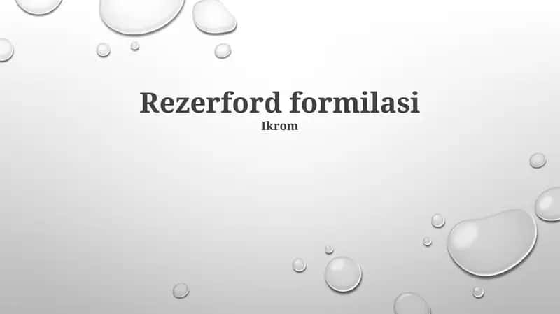 Ruterford formilasi