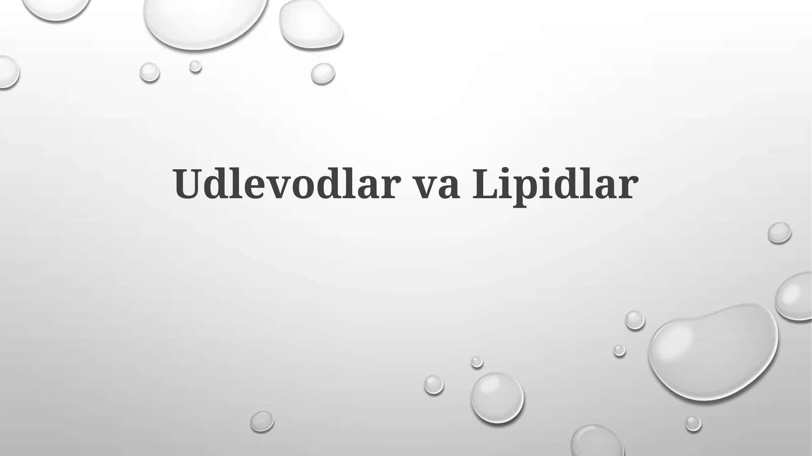 Lipidlar