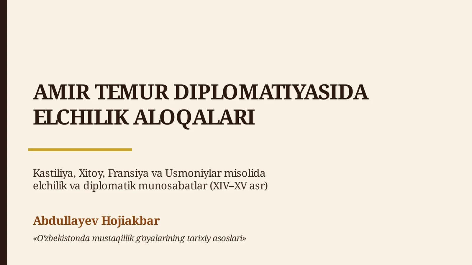 Amir Temur diplomatiyasi