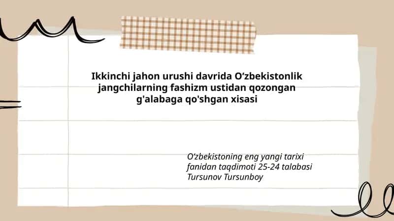 O‘zbekistoning eng yangi tarixi