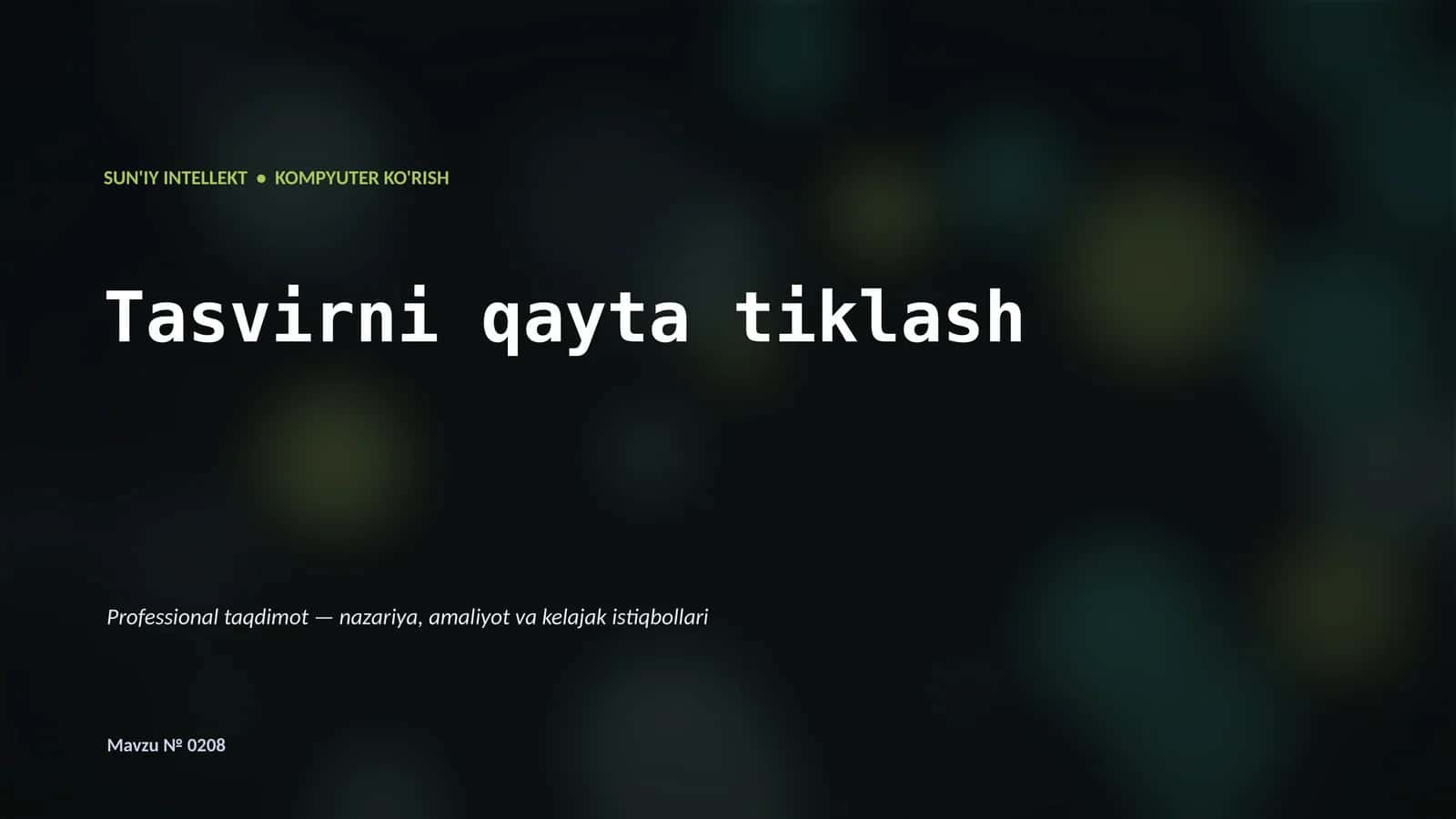 Kompyuter ko'rish