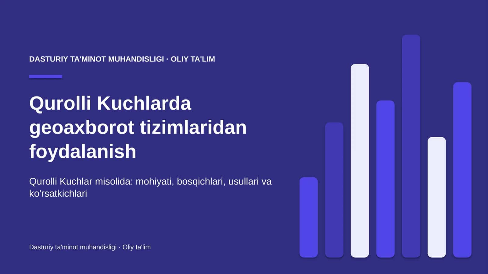 Qurolli Kuchlarda geoaxborot tizimlaridan foydalanish