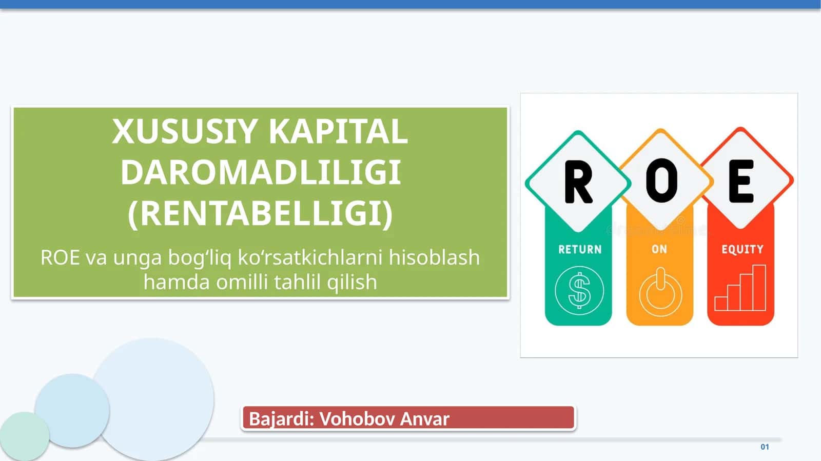 XUSUSIYKAPITALDAROMADLILIGI (RENTABELLIGI)