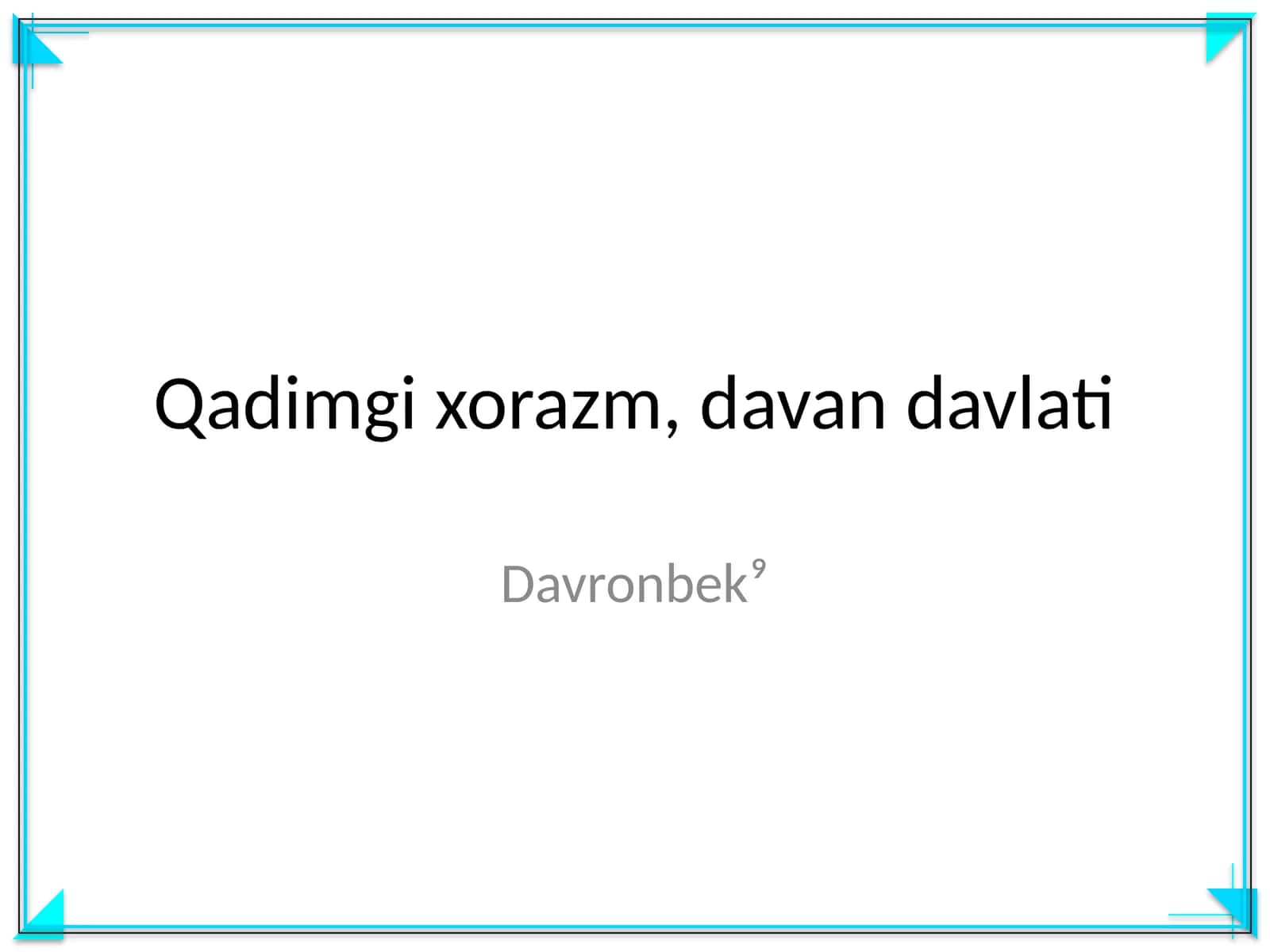 Qadimgi xorazm, davan davlati