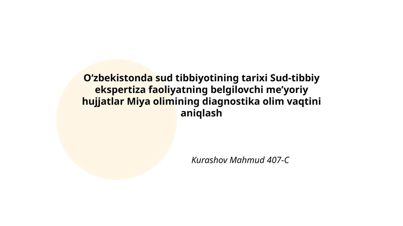 Sud-tibbiy ekspertiza faoliyatning belgilovchi meʼyoriy hujjatlar