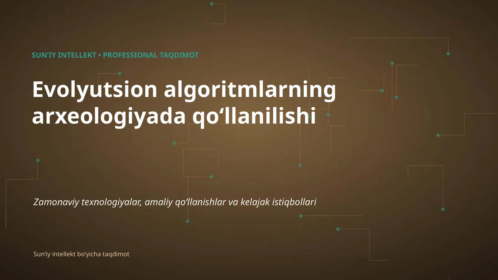 Evolyutsion algoritmlarning arxeologiyada qoʻllanilishi