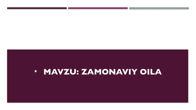 Zamonaviy oila