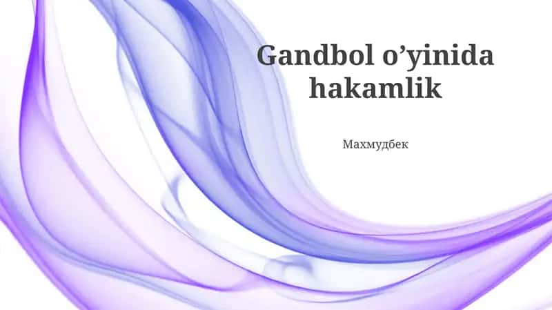 Gandbol o’yinida hakamlik