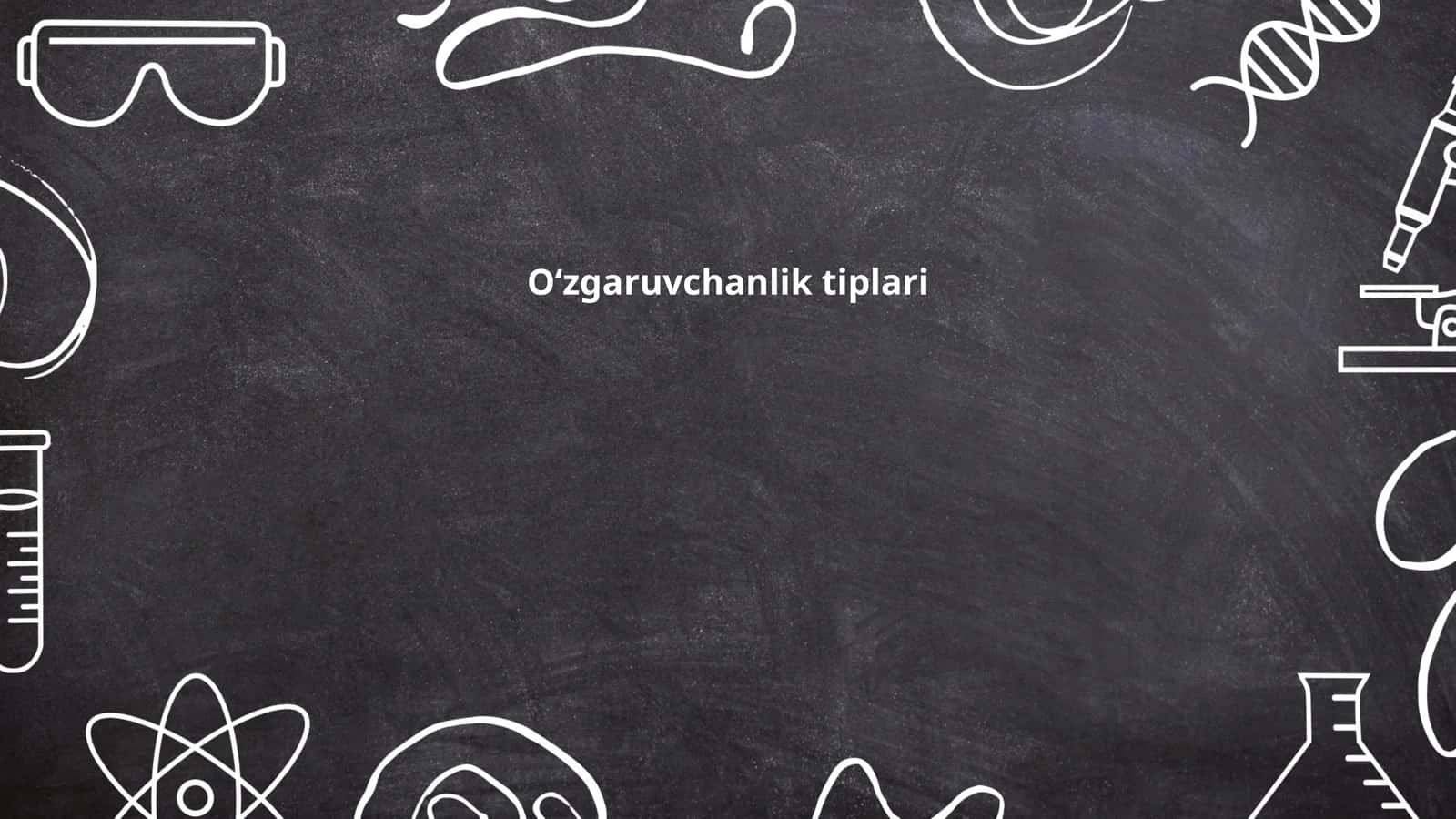 Oʻzgaruvchanlik tiplari