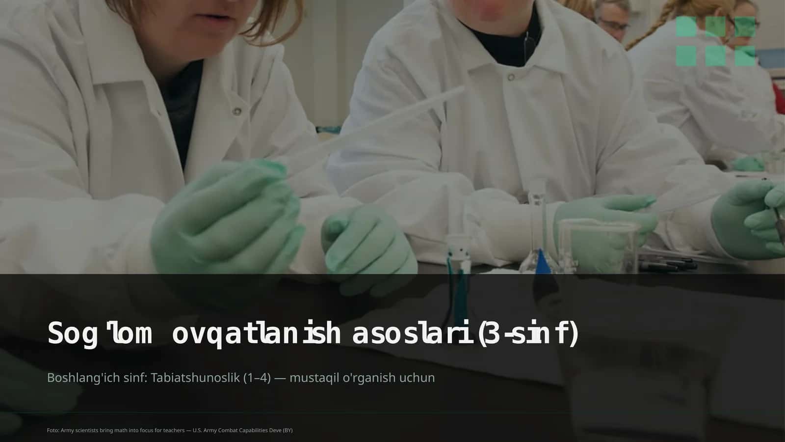 Sog'lom ovqatlanish asoslari (3-sinf)
