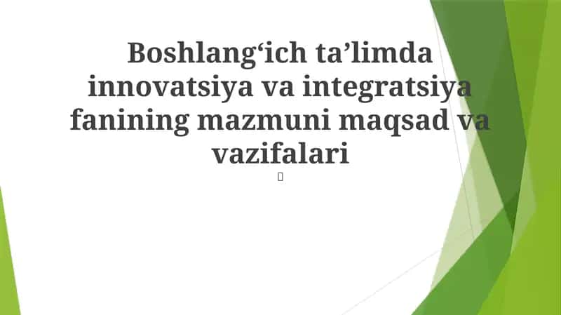 Pedagogik Yangiliklar