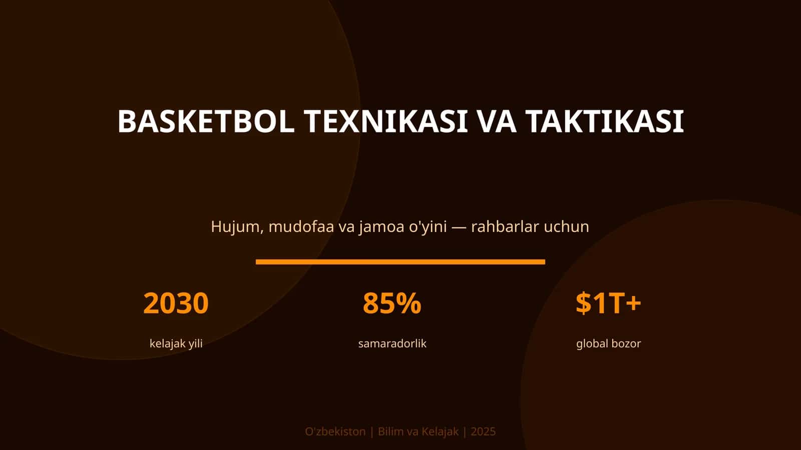 BASKETBOL TEXNIKASI VA TAKTIKASI