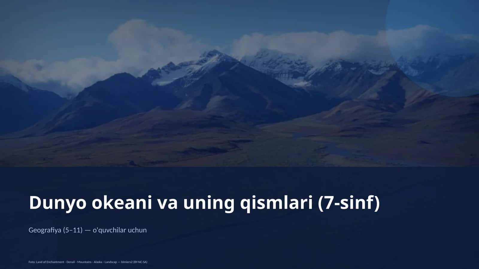 Dunyo okeani va uning qismlari (7-sinf)