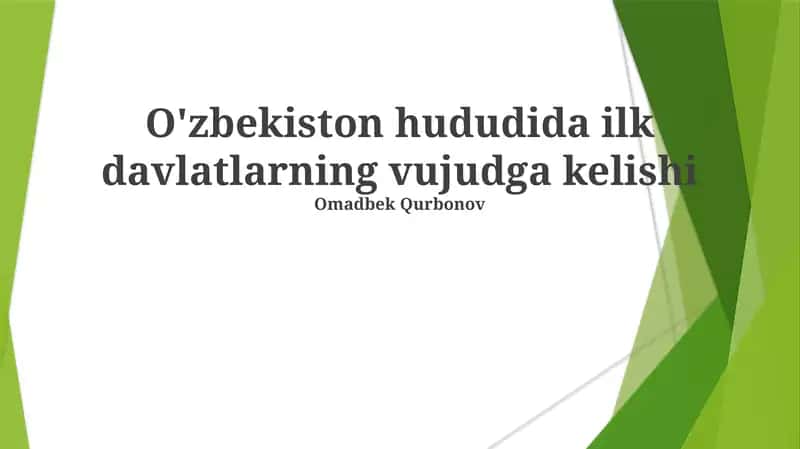 Oʻzbekistonda Madaniyatning Kelib Chiqishi