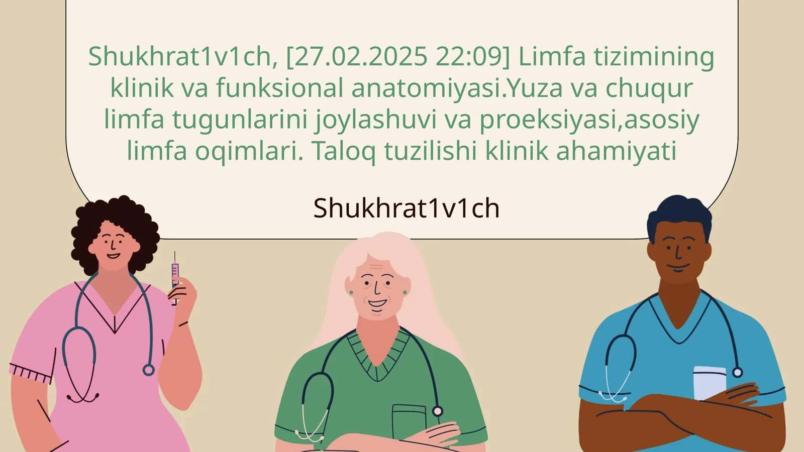 Limfa Tugunlarining Joylashuvi va Proeksiyasi