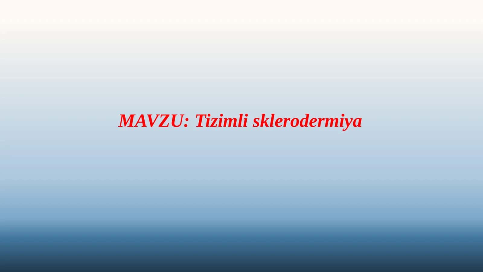 Tizimlisklerodermiya