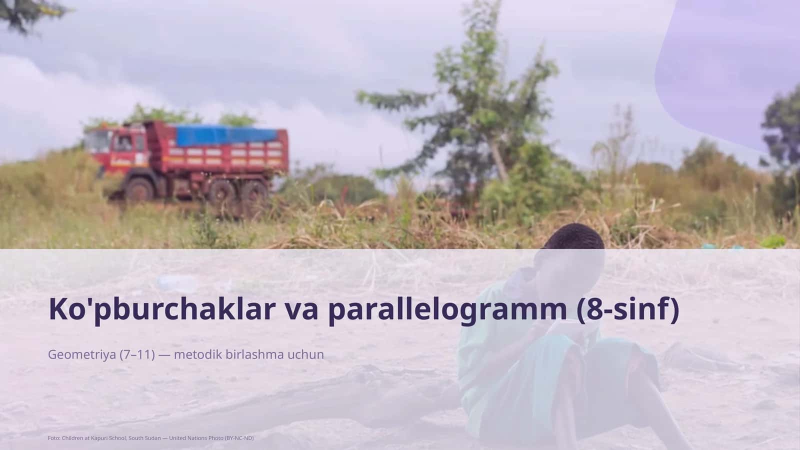 Ko'pburchaklar va parallelogramm (8-sinf)