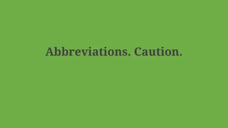 Industry-Specific Abbreviations