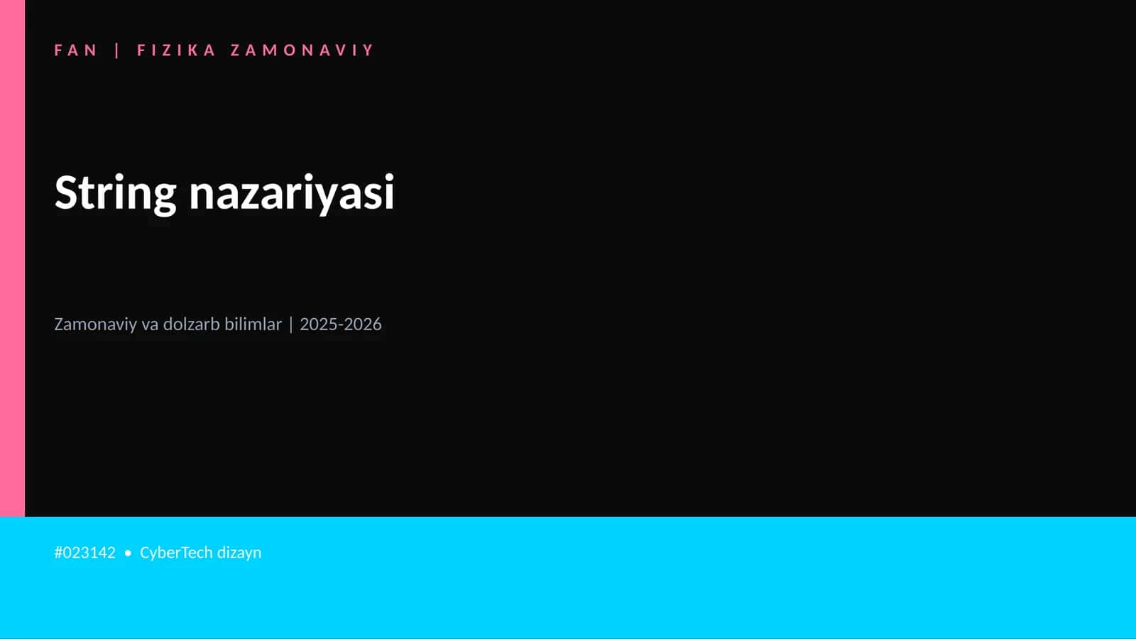String nazariyasi