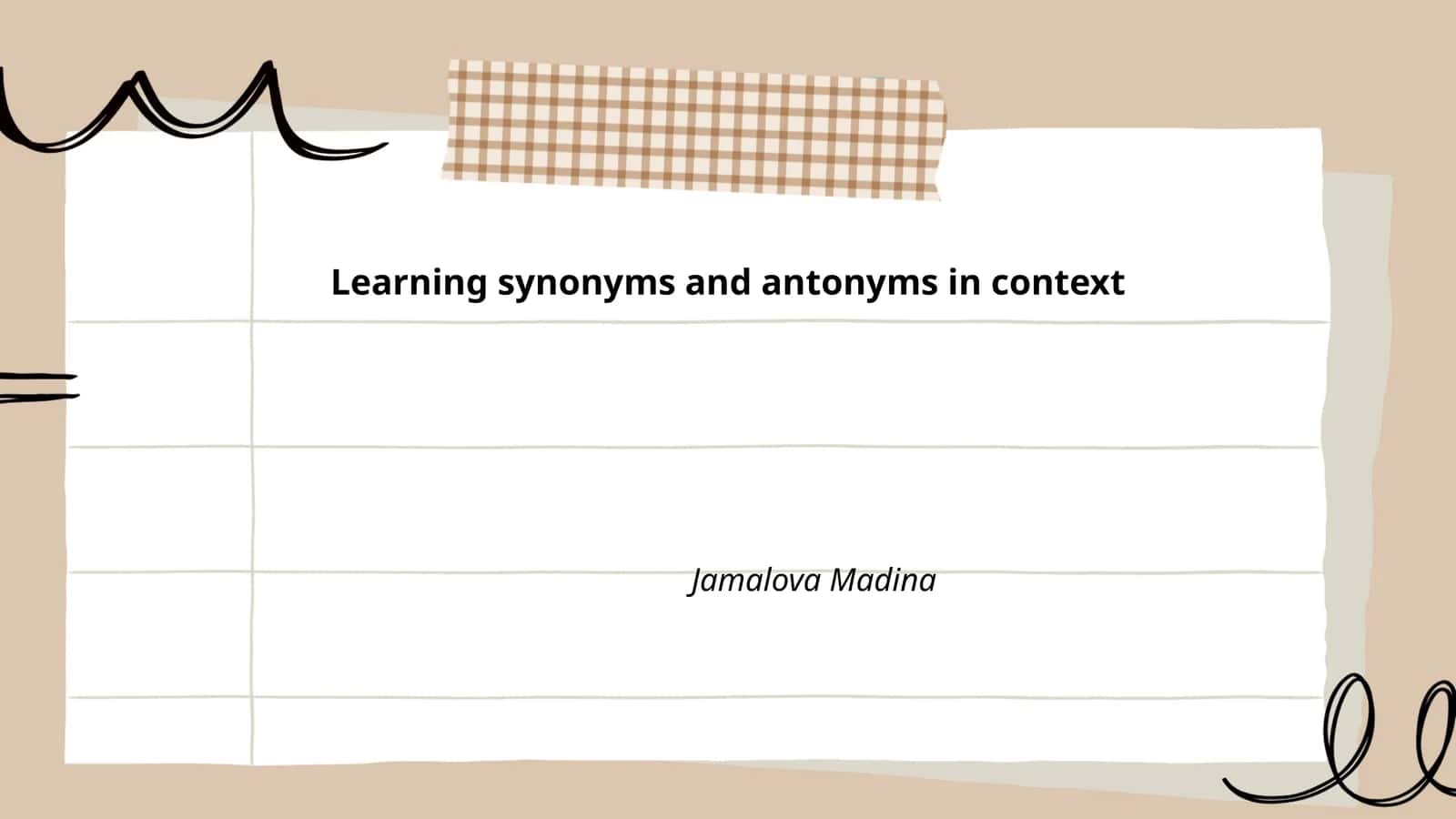 Learning synonyms and antonyms in context