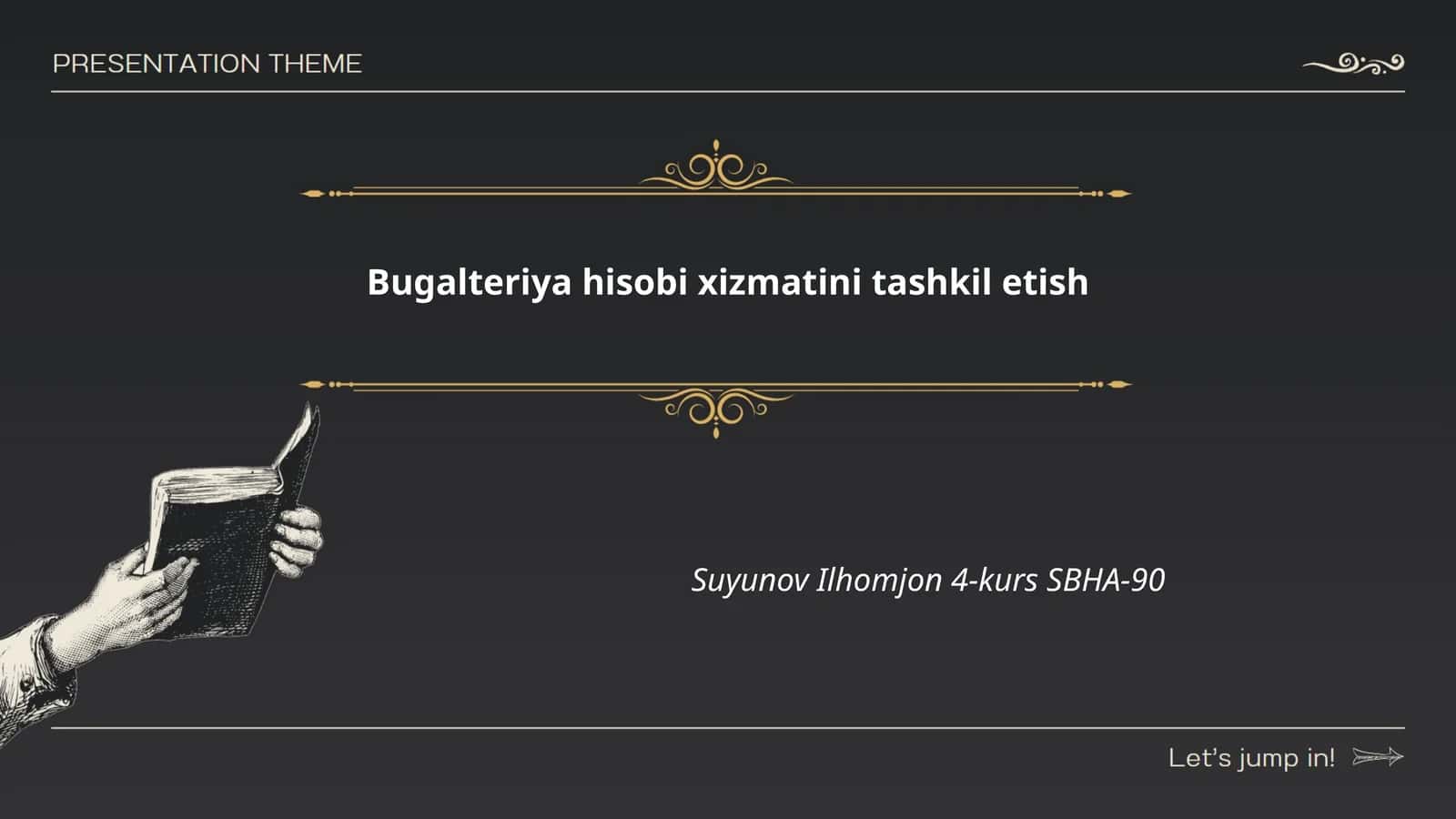 Bugalteriya hisobi xizmatini tashkil etish