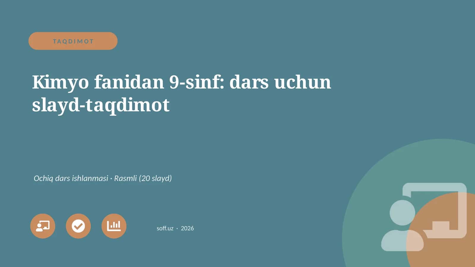 Kimyo fanidan 9-sinf: dars uchun slayd-taqdimot