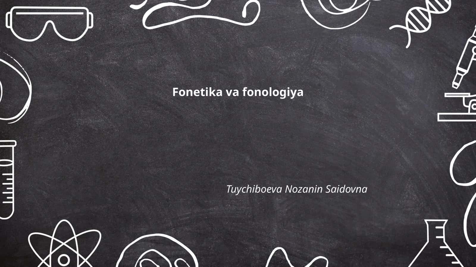 Fonetika va fonologiya