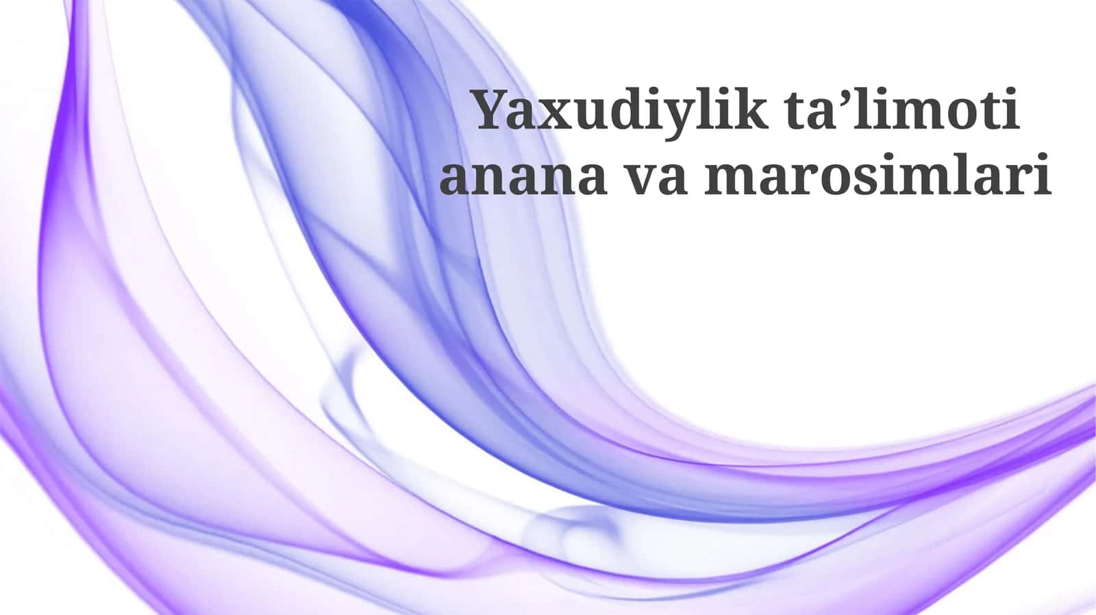 Yaxudiylik ta'limotlari va marosimlari