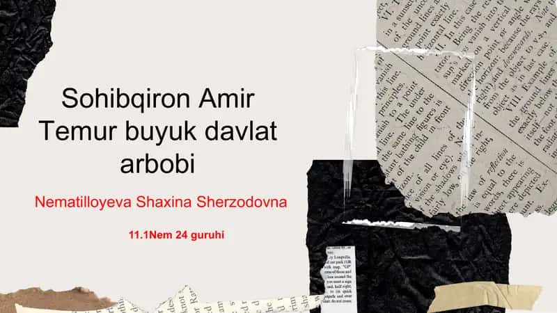 Sohibqiron Amir Temur