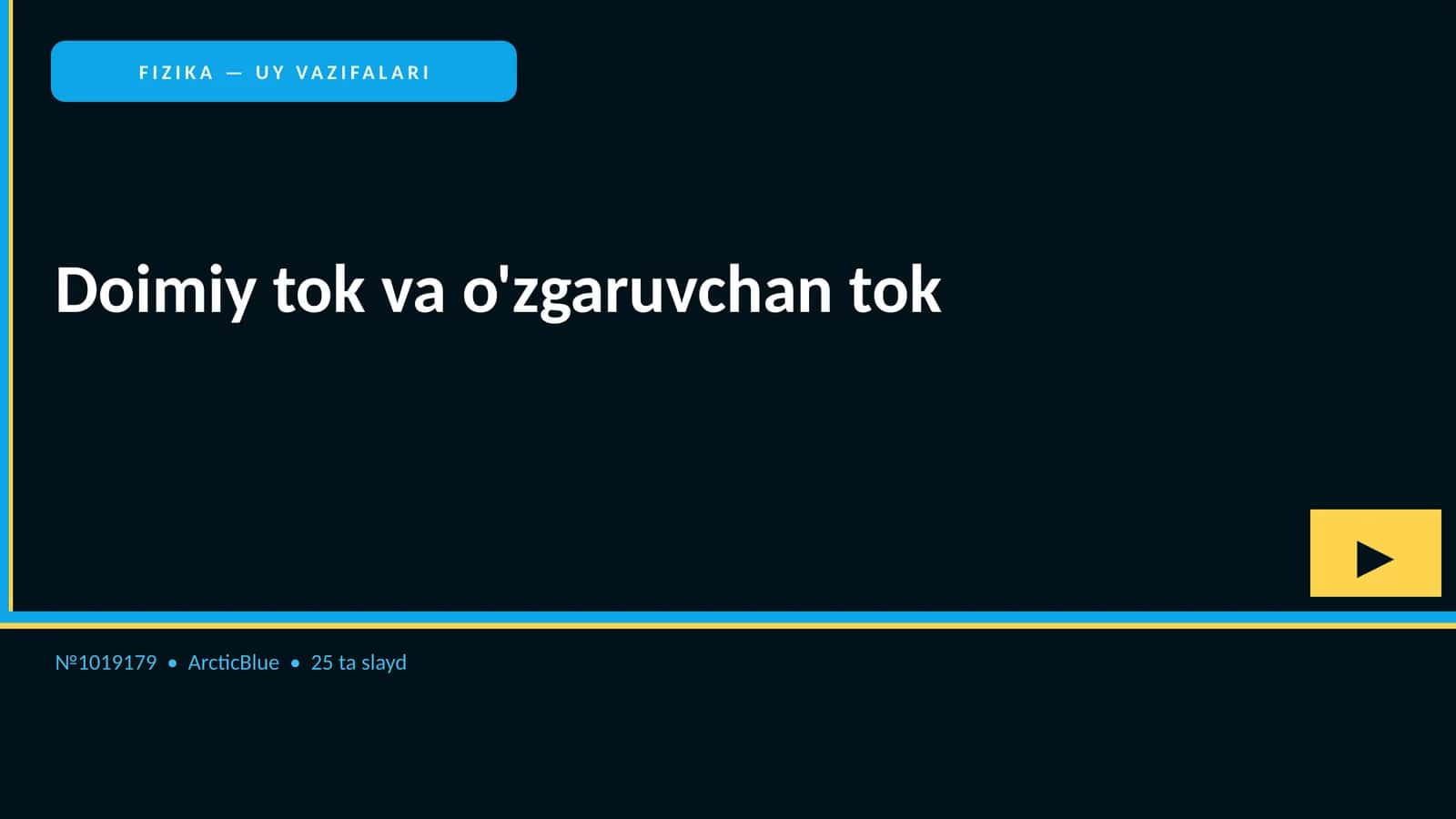 FIZIKA — UY VAZIFALARI
