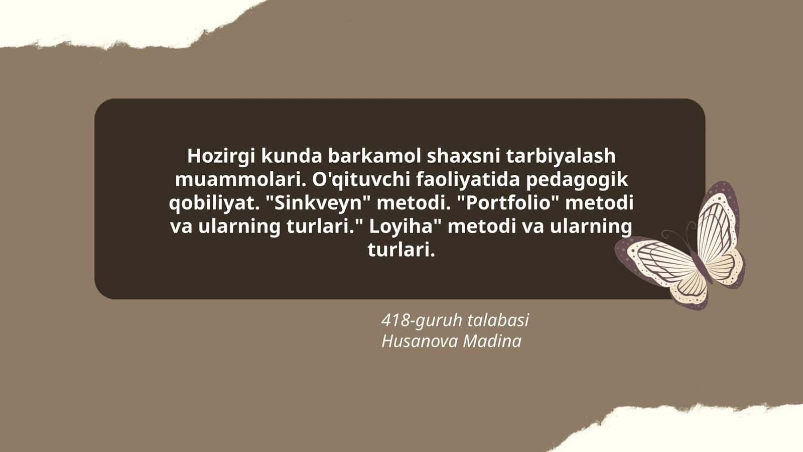 Barkamol Shaxsni Tarbiyalash Muammolari