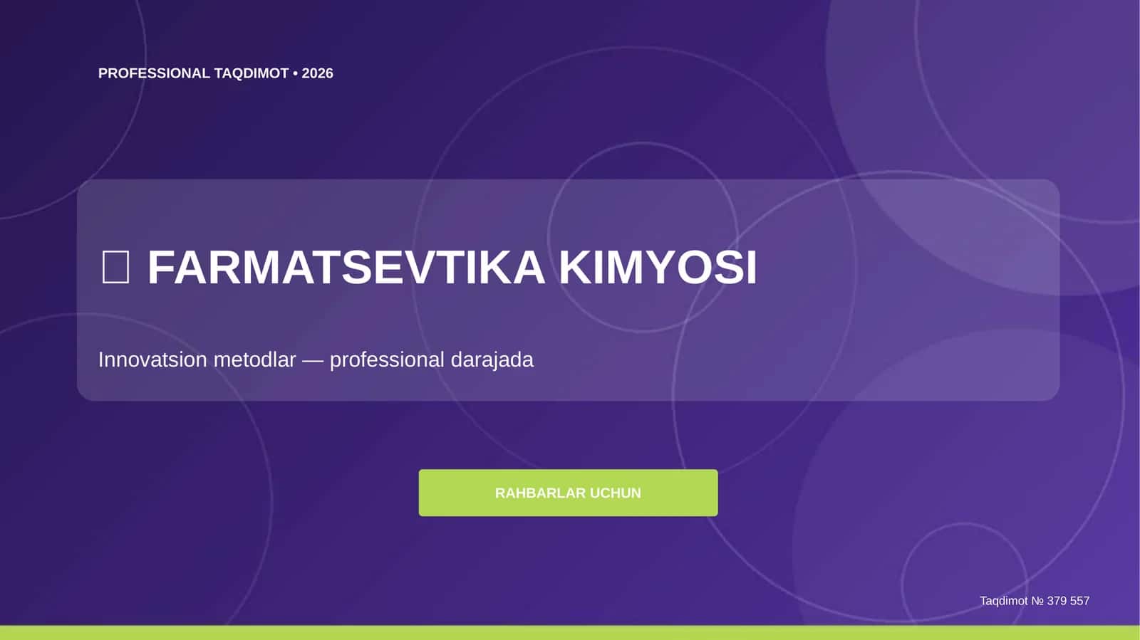 FARMATSEVTIKA KIMYOSI