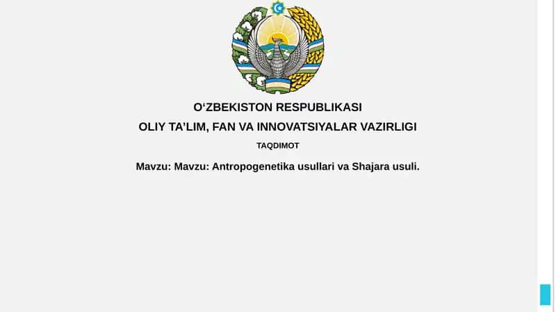 Antropogenetikausullari va Shajarausuli