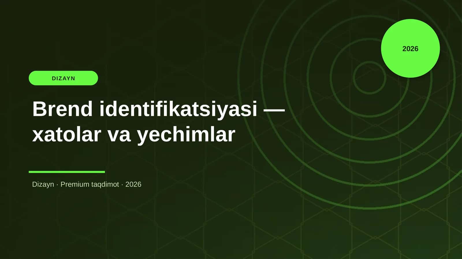 Brend identifikatsiyasi — xatolar va yechimlar