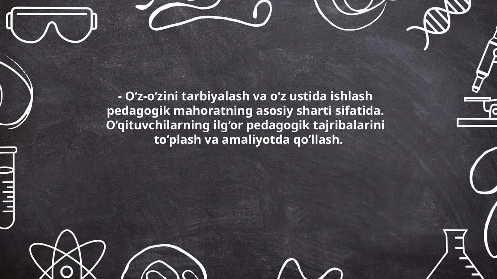 O‘z-o‘zini tarbiyalash va o‘z ustida ishlash