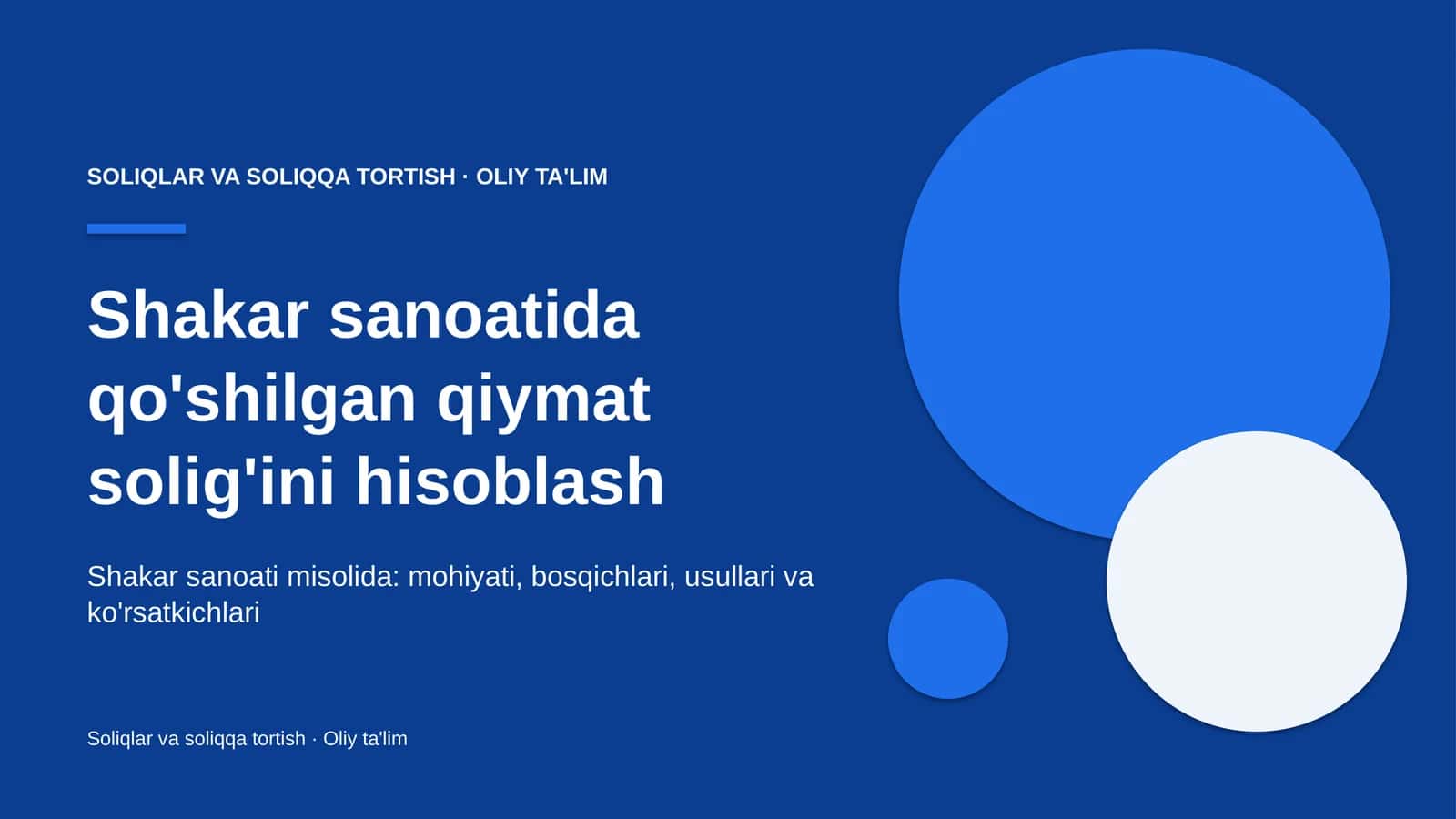 shakar sanoatida qo'shilgan qiymat solig'ini hisoblash 3664