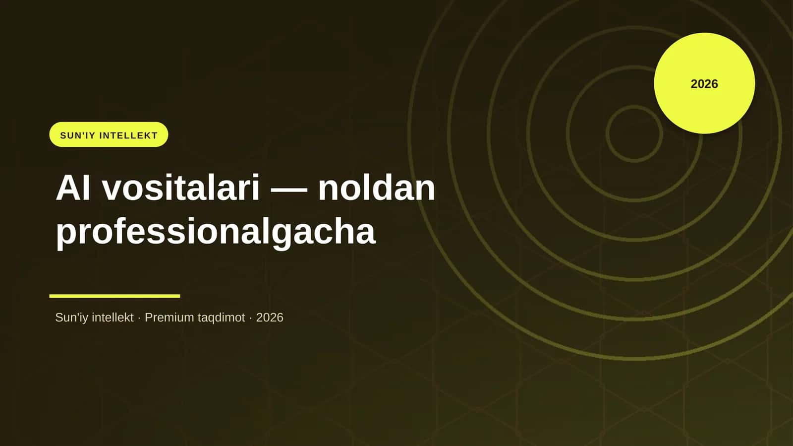 AI vositalari - noldan professionalgacha