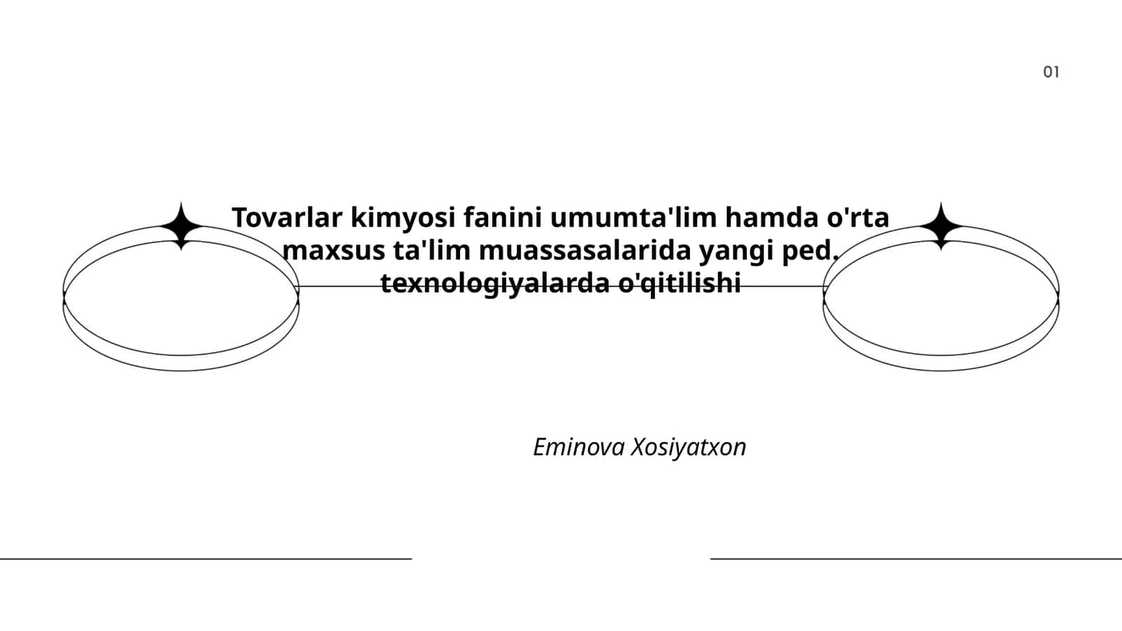 Tovarlar kimyosi fanini umumta'lim hamda o'rta maxsus ta'lim muassasalarida yangi ped. texnologiyalarda o'qitilishi