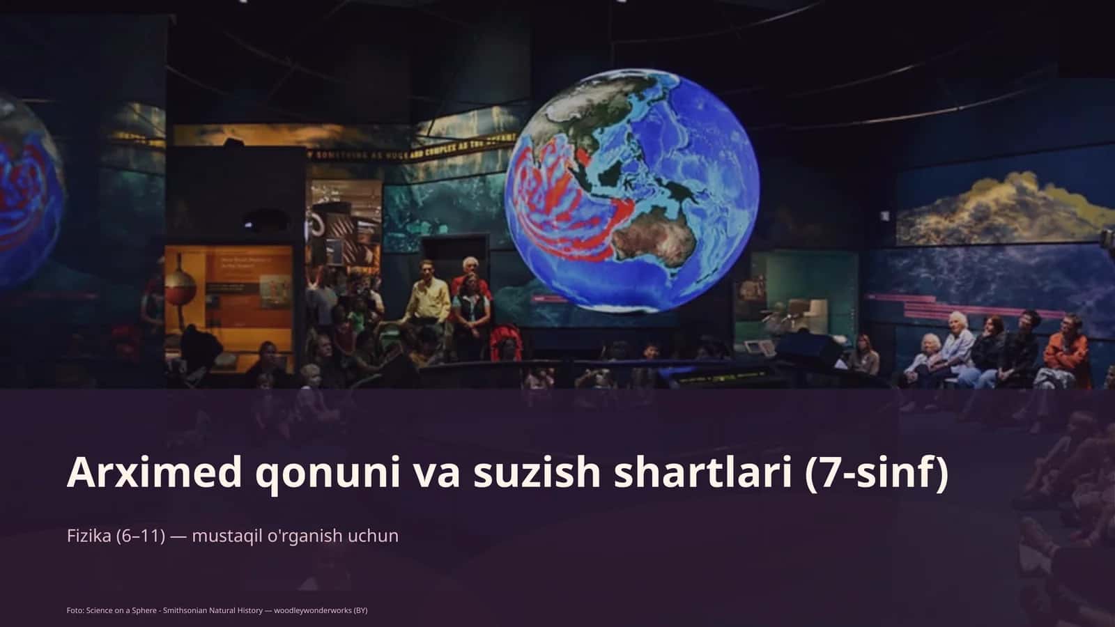 Arximed qonuni va suzish shartlari (7-sinf)