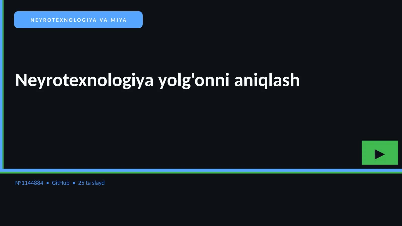 NEYROTEXNOLOGIYA VA MIYA