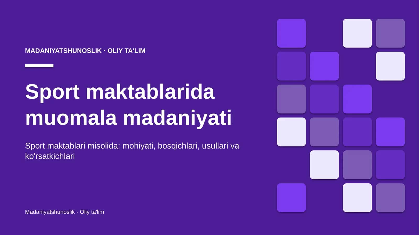 Sport maktablarida muomala madaniyati