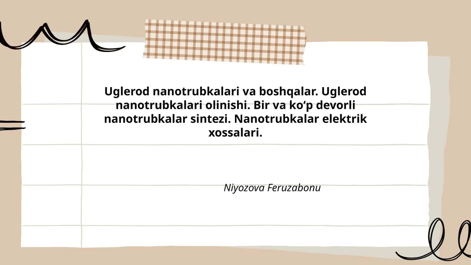 Uglerod nanotrubkalari va boshqalar