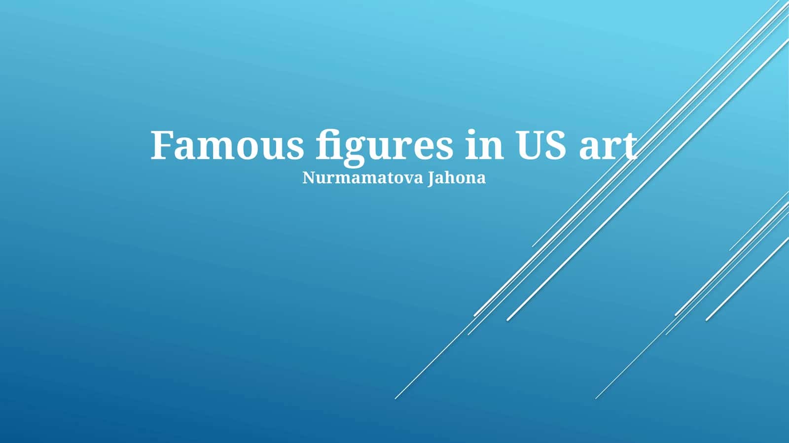 Famous figures in US art