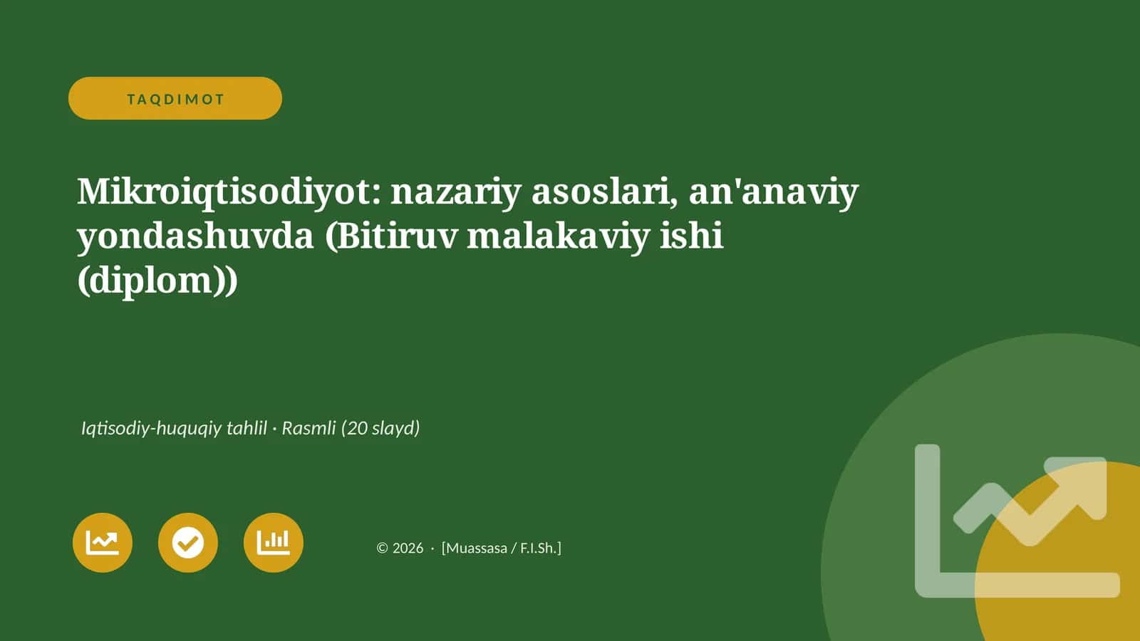 Mikroiqtisodiyot: nazariy asoslari, an'anaviy yondashuvda (Bitiruv malakaviy ishi (diplom))
